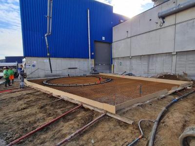 Project REAZN, kruisem, betonwerken, funderingswerken, omgevingswerken, werf, glk, asfaltverharding