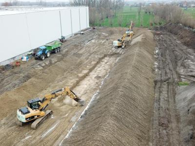 Project Vanden Avenne, sloopwerken, funderingswerken, omgevingswerken, rioleringswerken, werf, glk, kraan