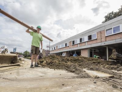 stagiair, jobstudent, glk, grondwerken, rioleringswerken, PVC, buis