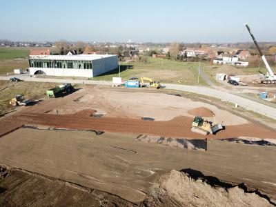 Drone, nivelleren, De Prijkels, Asphalt Equipment, fundering