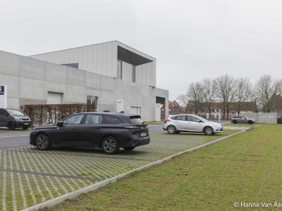 omgevingsaanleg, parking, grasdallen, asfalt, Immo Rovan, Waregem 