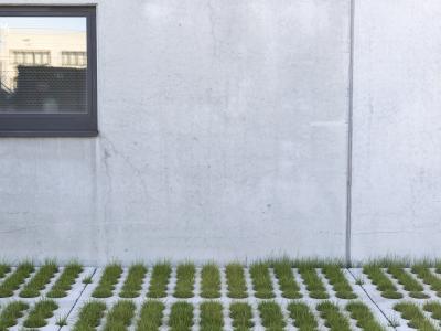 asfaltverharding, grasdallen, gras, beton, parking, aansluiten, kruisem