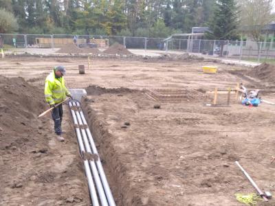 Trekbuizen school De Driesprong Deerlijk door GLK Grondwerken
