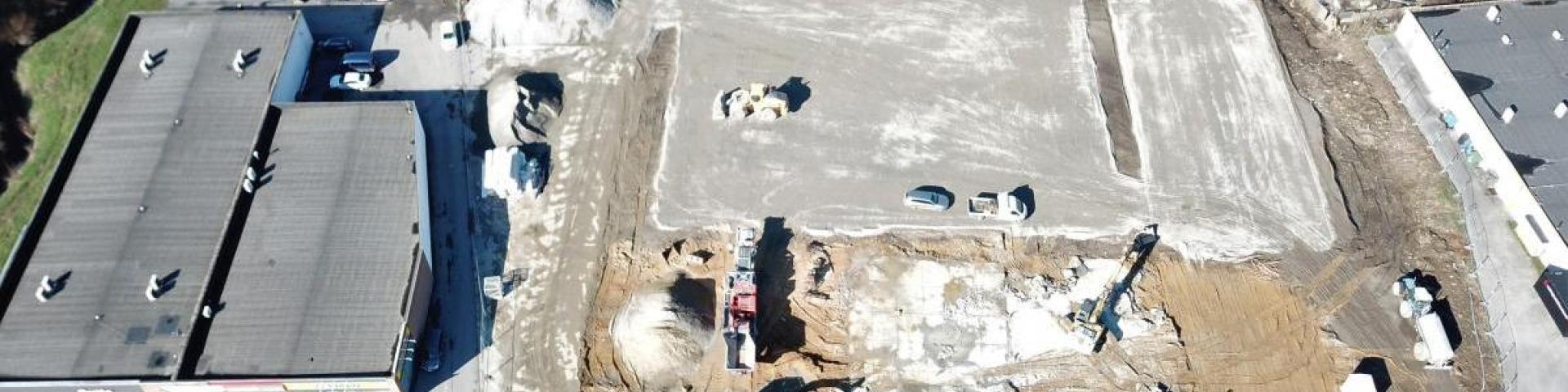 Afbraakwerken in Ronse, glk, werf, winkels, betonpuin