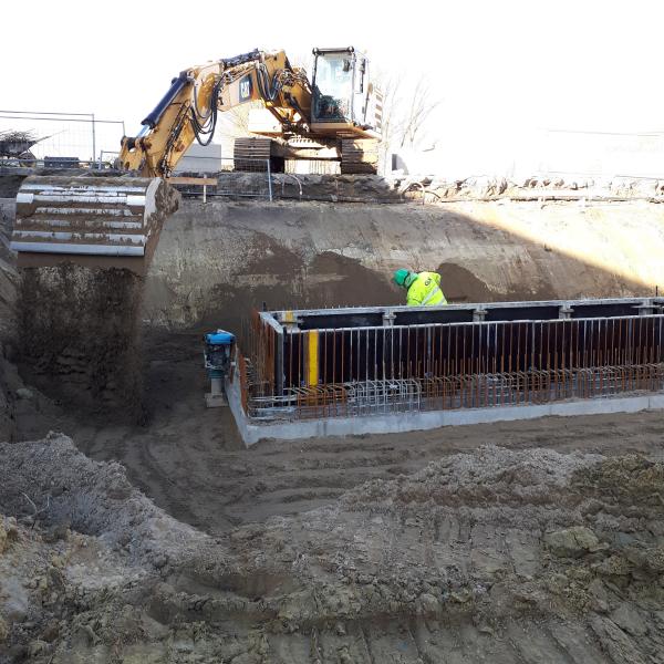 Uitgraven ondergrondse parkeergarages met liftput GLK Grondwerken